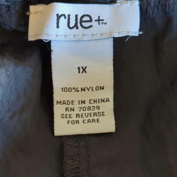 New RUE Plus Parachute Pant Size XL Black Cargo Pockets Pull Strings Y2K-115 - Picture 7 of 10